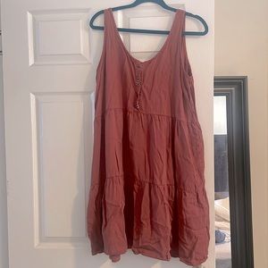 Velvet heart Brick red/orange smock dress - XL
